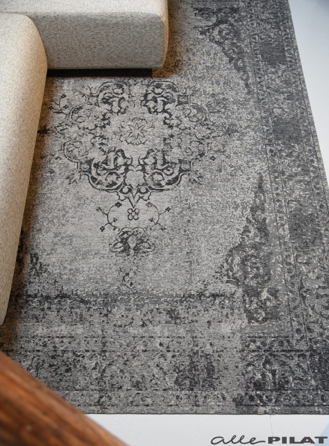 magnetron hurken samenkomen Vloerkleed Dexter - Stoer karpet grijs met zwart - Woonwinkel Alle Pilat